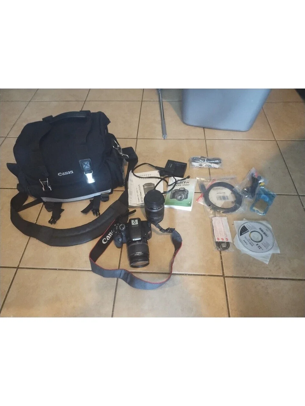 Canon EOS Rebel T2i 18MP DSLR Camera W/ 18-55mm Lens & EFS 55-250 lens and more